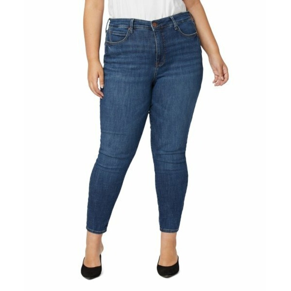 Seven Women Metro Skinny Ultra High Rise Blue Jeans Size 22 W Figure Flattering